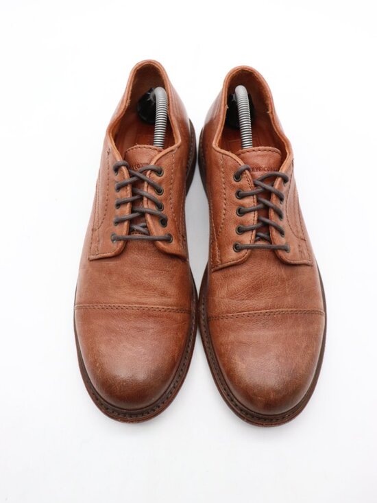 Frye Cap Toe Men\'s Size 10 D Oxford Derby Dress Shoes Brown Leather main image 9